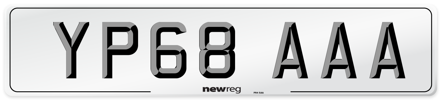 YP68 AAA Number Plate from New Reg